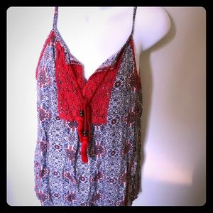 Solitaire Boho style tank Sz M